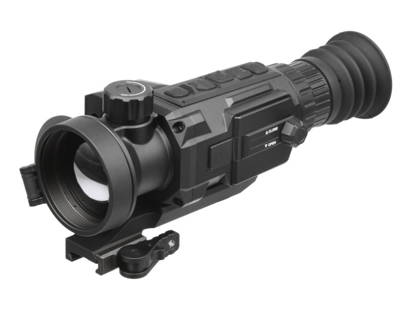 Front view of the AGM Secutor LRF Thermal Riflescope showcasing the precision optics and durable design