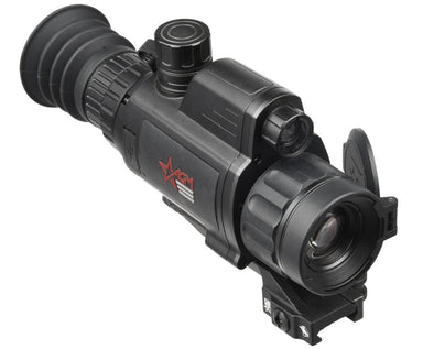 Side view of the AGM Neith DS Digital Scope, highlighting its ergonomic design and robust construction for hunters