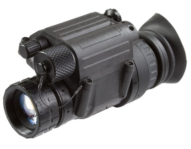 AGM PVS-14 Night Vision Monocular displaying its compact and lightweight design, ideal for handheld or mounted use in low-light conditions