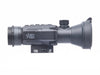 AGM Secutor LRF-C thermal imaging clip-on system mounted on a rifle scope, demonstrating easy attachment and functionality