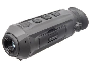 Front view of the AGM Seeker Thermal Monocular, highlighting its compact, rugged design and ergonomic features