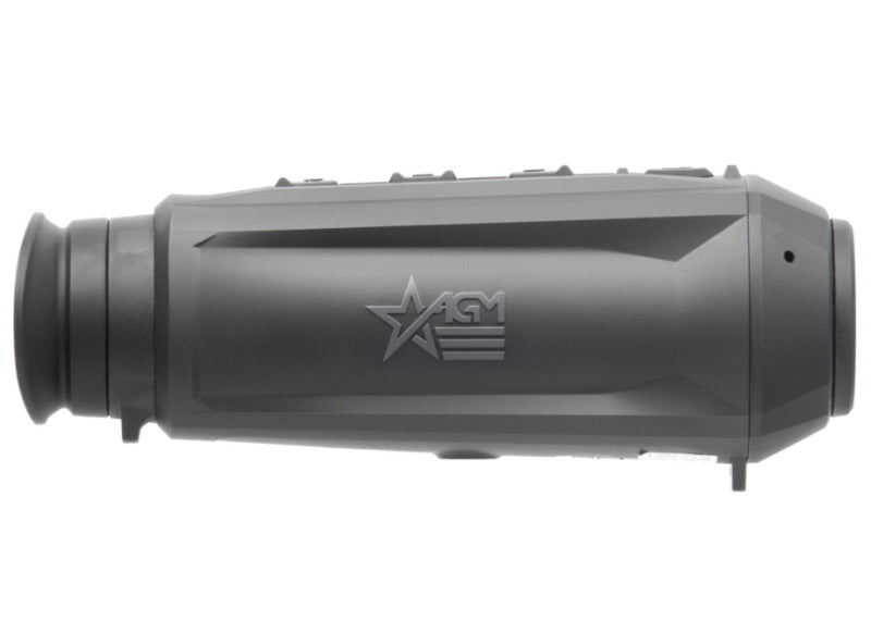 User utilizing the AGM Seeker Thermal Monocular for outdoor activities, highlighting its versatility for hunting, search and rescue, and farming