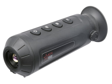 Front view of the AGM Taipan TM15-256 thermal monocular, showcasing its compact design and advanced features for outdoor use