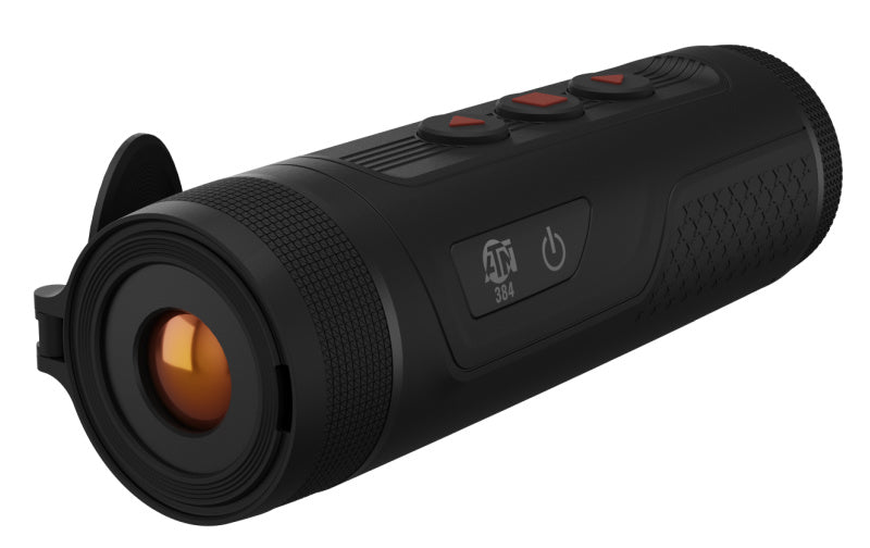 Front view of the ATN BlazeTrek thermal monocular showcasing its compact and ergonomic design