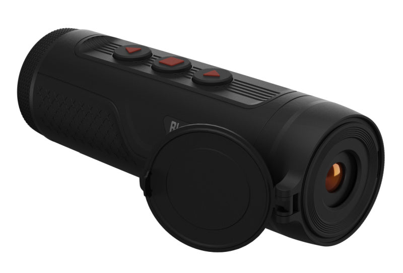 ATN BlazeSeeker monocular with five color modes, including White Hot, Black Hot, Iron Red, Alarm, Sepia, and Green Hot