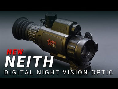 AGM Neith LRF DS32-4MP 2560x1440 digital day and night vision rifle scope video review featuring laser rangefinder, high-resolution targeting, and real-time performance in daylight and low-light environments.