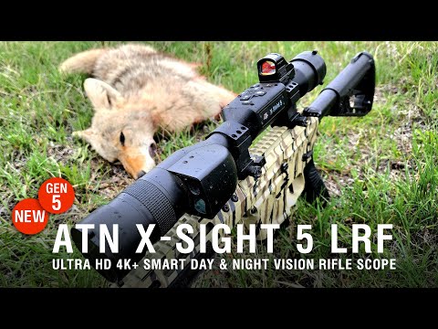 ATN X-Sight 5 day and night vision scope in action, featuring cutting-edge 4K+ sensor technology, one-shot zeroing, recoil-activated video, and advanced optics for high-performance shooting in any light